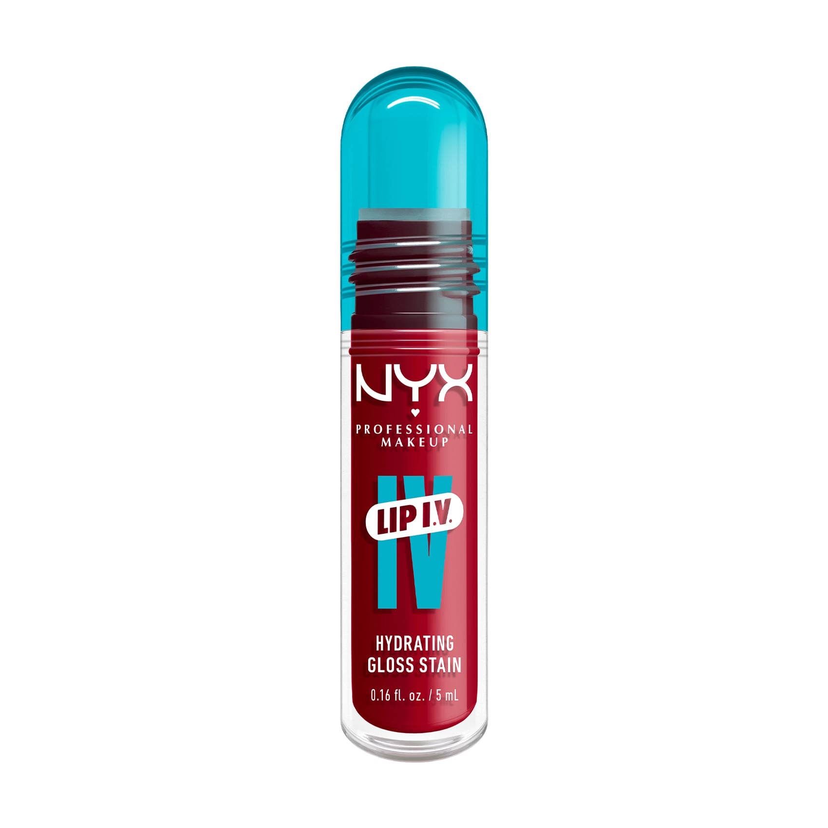 Блиск-тінт для губ NYX Professional Makeup Lip I.V. Hydrating Lip Gloss Stain 11 Red-y.Set.Wet, 5 мл